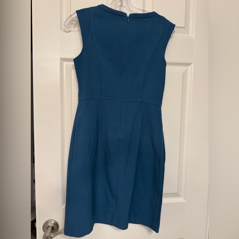 LOFT Teal Sleeveless Midi Dress - Picture 4 of 4